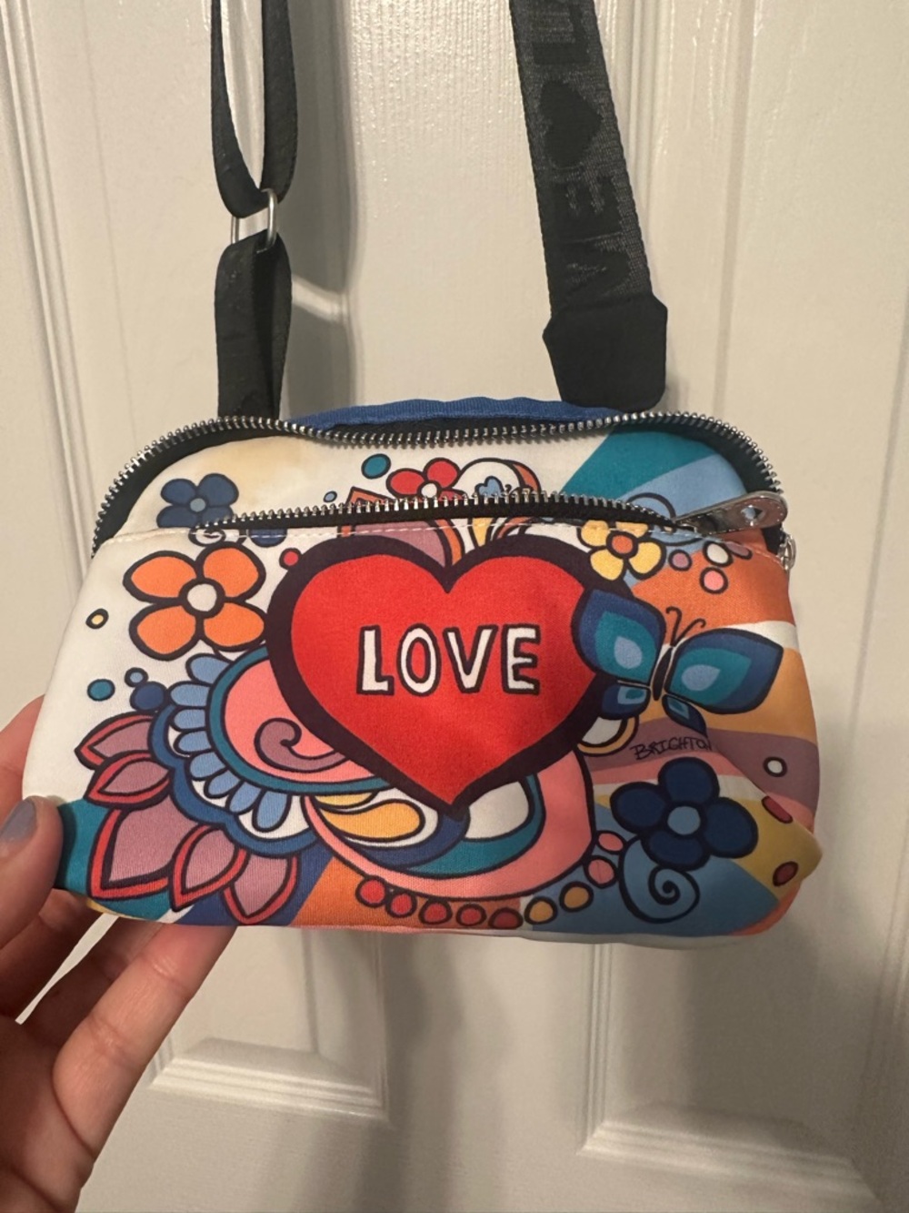 Brighton 'Love' Heart Crossbody Bag - Multicolor